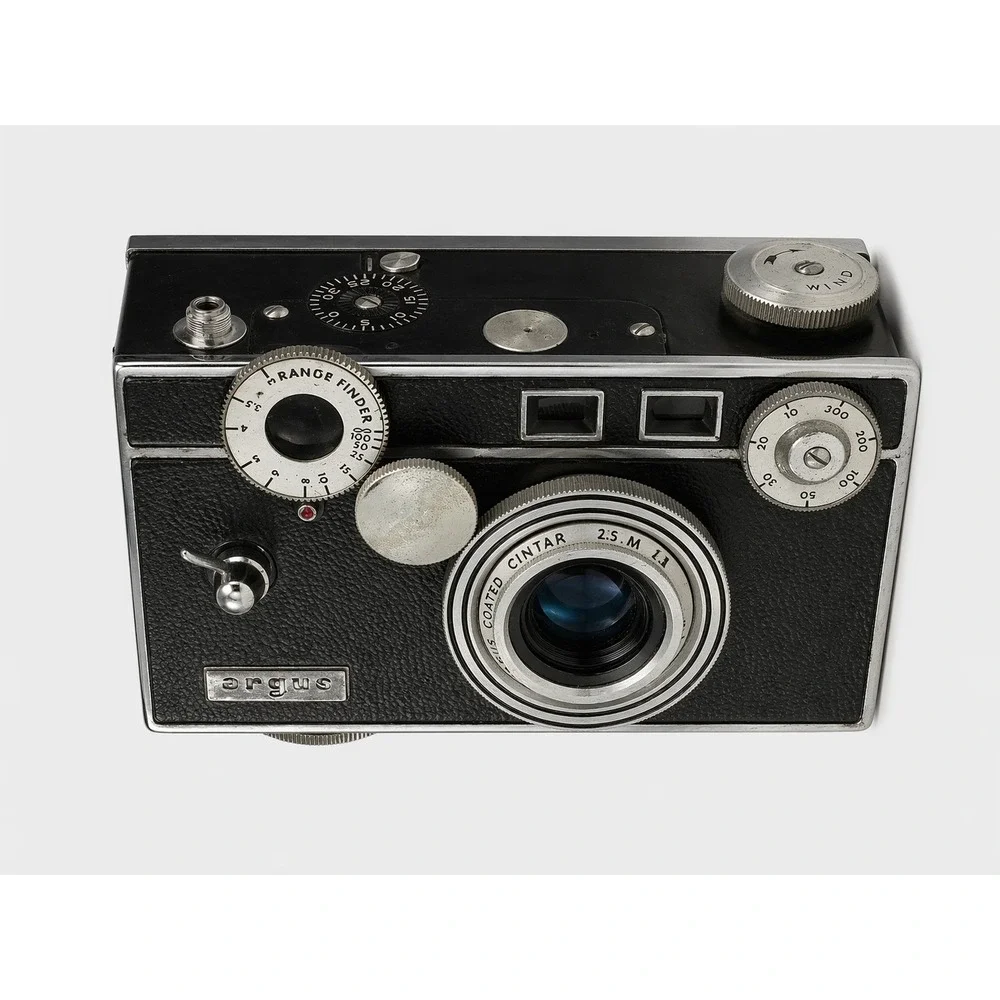 Vintage Argus C3 Rangefinder 35mm Camera w Leather Case Classic‎ USA